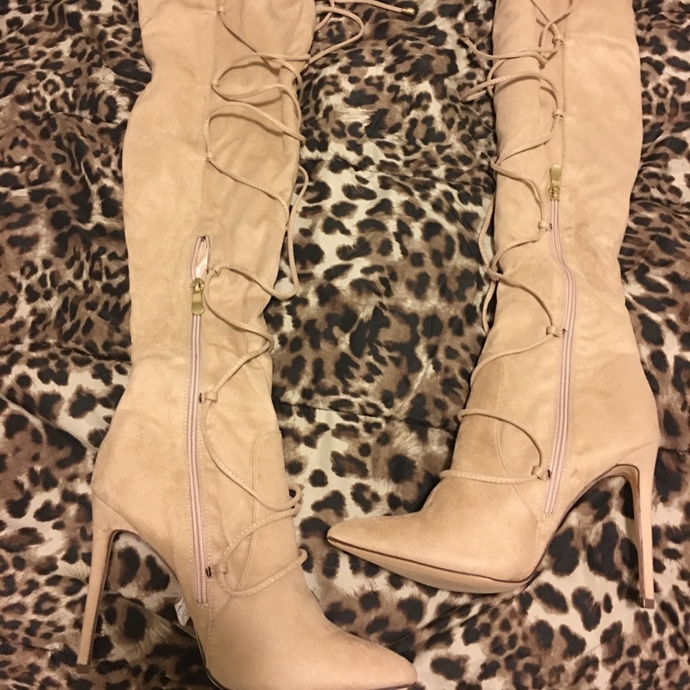 Knee high pumps BRAND NEW!
